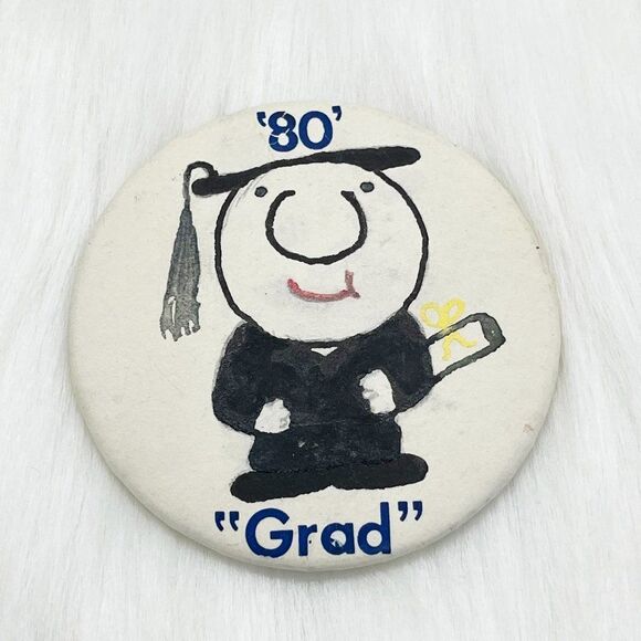 🔮5/$25 Vintage Custom 80' Grad Ziggy‎ Pin - Picture 1 of 3